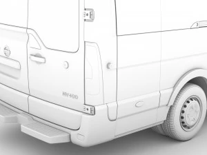 nissan nv 400 l4h2 minibus 2020 3D Model