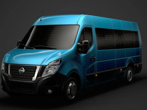nissan nv 400 l4h2 minibus 2020 3D Model