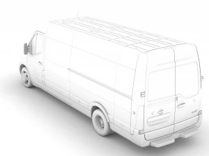 nissan nv 400 l4h2 van 2020 3D Model