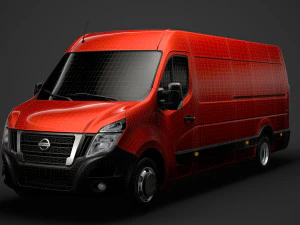 nissan nv 400 l4h2 van 2020 3D Model