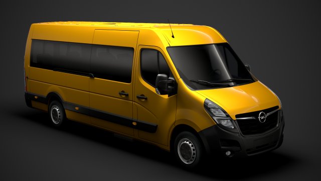 opel movano l4h2 minibus 2020 Modèle 3D .c4d .max .obj .3ds .fbx .stl .blend 