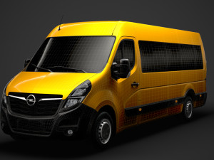 opel movano l4h2 minibus 2020 Modèle 3D