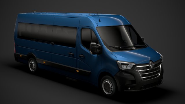 renault master l4h2 minibus 2020 Modèle 3D .c4d .max .obj .3ds .fbx .stl .blend 