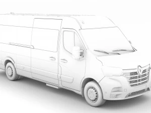 renault master l4h2 minibus 2020 3D Model
