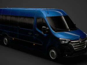 renault master l4h2 minibus 2020 3D Model