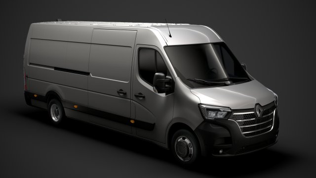 renault master l4h2 van 2020 Model 3D .c4d .max .obj .3ds .fbx .stl .blend 