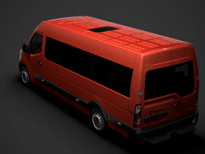 vauxhall movano l4h2 minibus 2020 3D Model