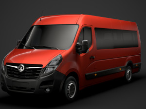 vauxhall movano l4h2 minibus 2020 Modèle 3D