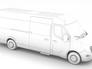 vauxhall movano l4h2 minibus 2020 3D Model