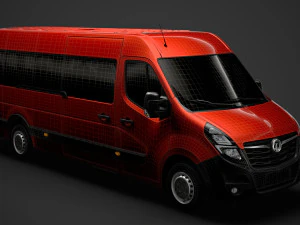vauxhall movano l4h2 minibus 2020 3D Model