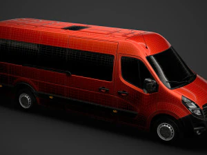 vauxhall movano l4h2 minibus 2020 3D Model