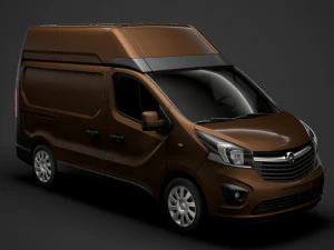 opel vivaro van l1h2 2018 Modello 3D