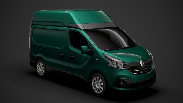 renault trafic van l1h2 2018 Model 3D .c4d .max .obj .3ds .fbx .stl .blend 