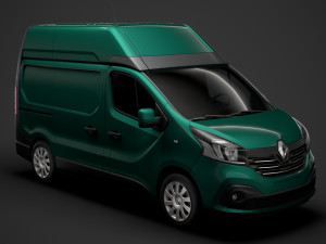 renault trafic van l1h2 2018 3D Model