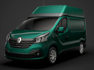 renault trafic van l1h2 2018 3D Model