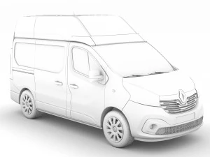 renault trafic van l1h2 2018 3D Model