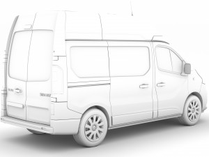 renault trafic van l1h2 2018 Model 3D