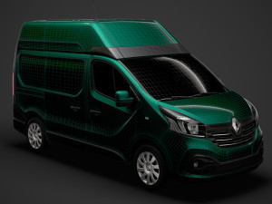 renault trafic van l1h2 2018 Model 3D