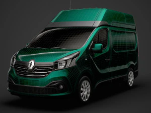 renault trafic van l1h2 2018 3D Model