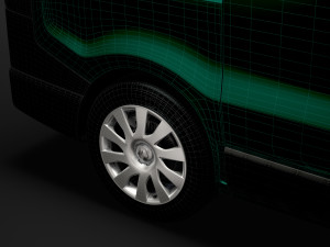 renault trafic van l1h2 2018 Model 3D