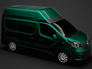 renault trafic van l1h2 2018 3D Model