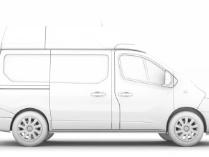 renault trafic van l1h2 2020 3D Model