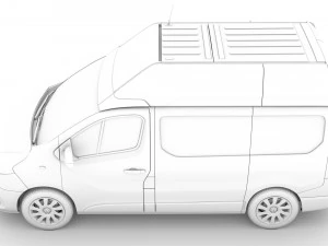 renault trafic van l1h2 2020 3D Model