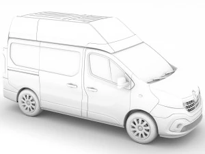 renault trafic van l1h2 2020 3D Model