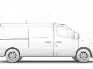 fiat talento van l2h2 2020 3D Model