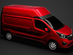 opel vivaro van l2h2 2018 Model 3D