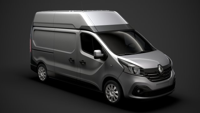 renault trafic van l2h2 2018 Modèle 3D .c4d .max .obj .3ds .fbx .stl .blend 