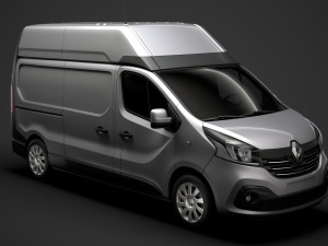 renault trafic van l2h2 2018 3Dモデル
