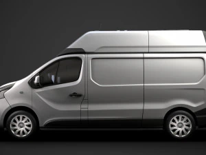 renault trafic van l2h2 2018 3D Model