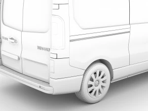 renault trafic van l2h2 2018 3D Model