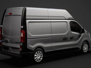 renault trafic van l2h2 2018 3D Model