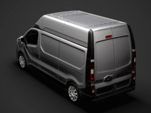 renault trafic van l2h2 2018 3D Model