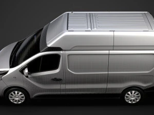 renault trafic van l2h2 2018 3D Model
