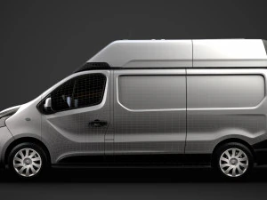 renault trafic van l2h2 2018 3D Model