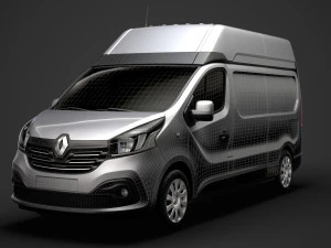 renault trafic van l2h2 2018 3D Model