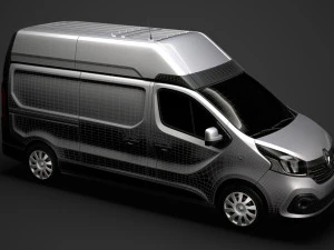 renault trafic van l2h2 2018 3D Model