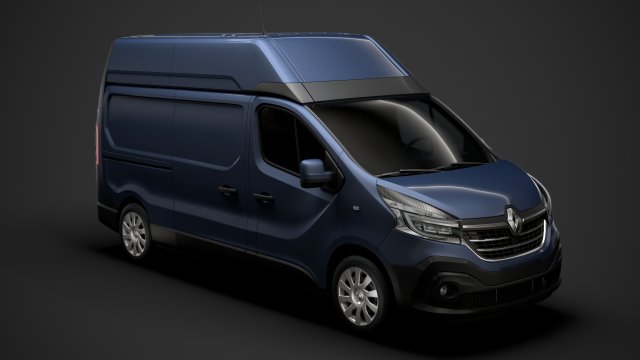renault trafic van l2h2 2020 3Dモデル .c4d .max .obj .3ds .fbx .stl .blend 