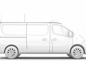 vauxhall vivaro van l2h2 2018 Modèle 3D