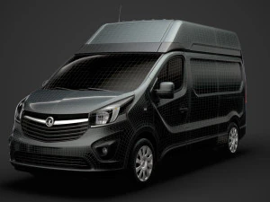 vauxhall vivaro van l2h2 2018 Modèle 3D