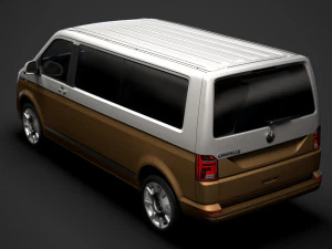 vw caravelle lwb t61 2020 3D Model