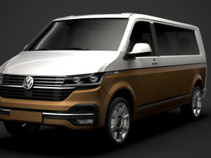 vw caravelle lwb t61 2020 3D Model