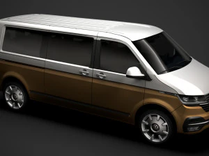 vw caravelle lwb t61 2020 3D Model