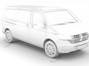 vw caravelle lwb t61 2020 Modèle 3D