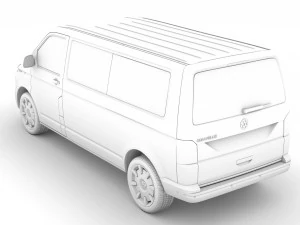 vw caravelle lwb t61 2020 3D Model