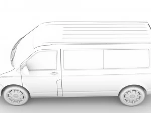 vw caravelle lwb t61 2020 3D Model