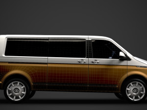 vw caravelle lwb t61 2020 Modèle 3D